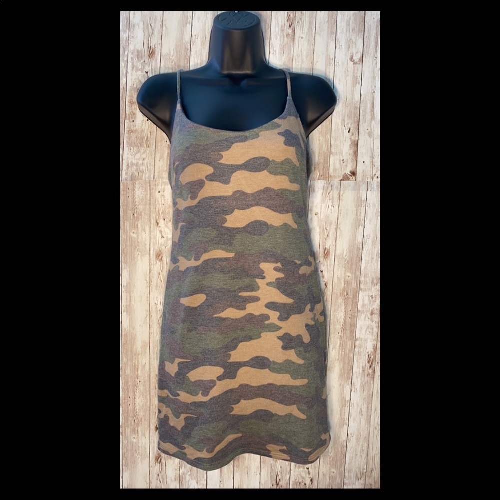 Army Print Mini Dress